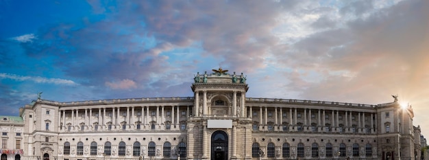 Austria Vienna famous Hofburg palace and Heldenplatz Heroes Square plaza