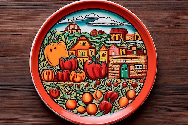 Authentic Mexican Cuisine Chile in Nogada on Decorative Plate