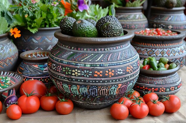 Authentic Mexican Guacamole and Tacos Display