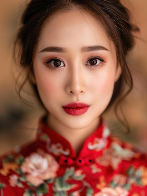 Authentic photos of a beautiful Asian woman with delicate features and tiedup hair