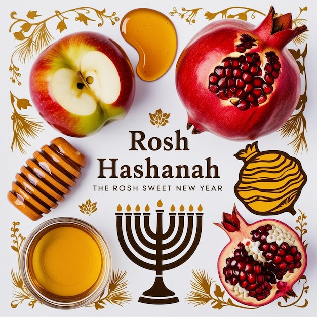 Photo authentic rosh hashanah background for a genuine celebration