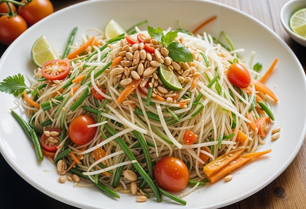 Authentic Som Tum Thai Green Papaya Salad