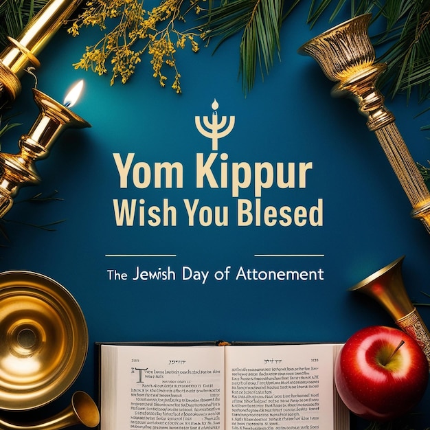 Photo authentic yom kippur observance concept