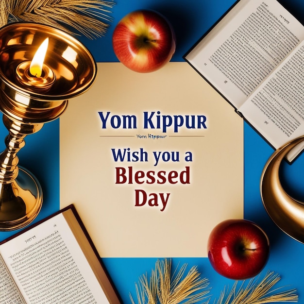 Photo authentic yom kippur observance concept