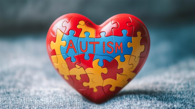 Photo autism jigsaw puzzle heart