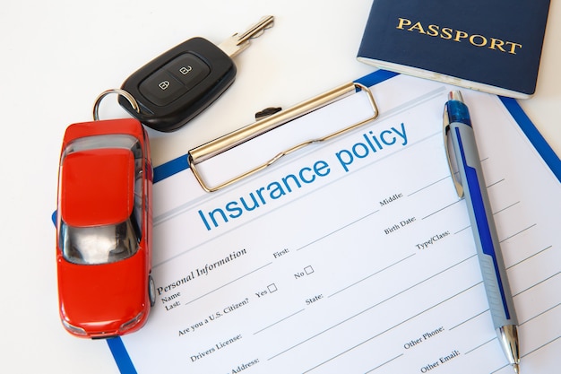 Auto insurance policy and other documents