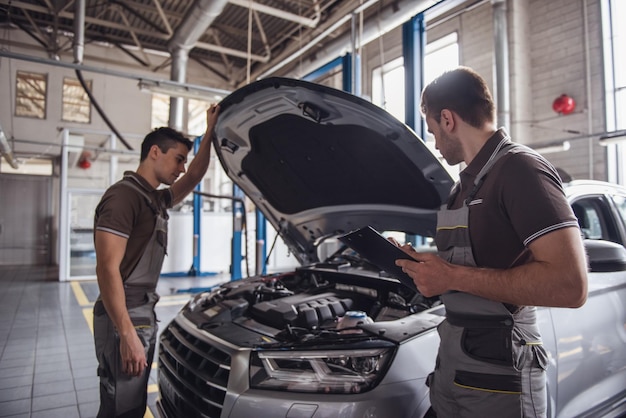 At the auto service