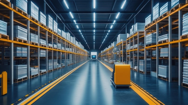 Automated Guided Vehicle Navigating a Modern Warehouse