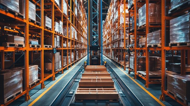 Automated Storage and Retrieval System in a Warehouse