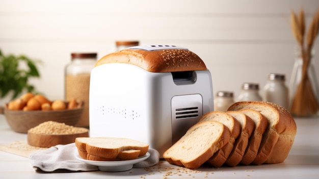 Automatic Bread Machine on a white background