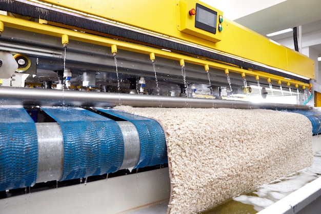 Automatic machine and equipment for carpet washing and dry cleaning