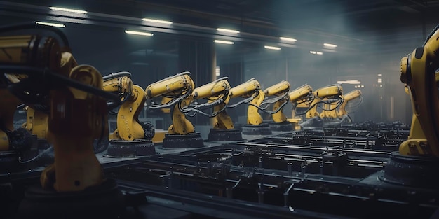 Automation robots in factory