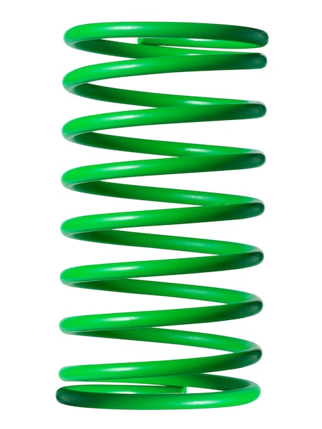 Automotive suspension springs on a white background