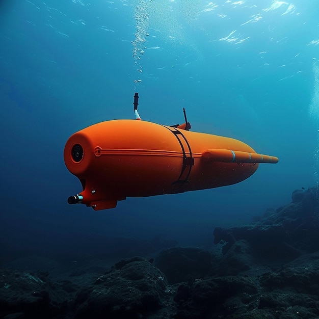 Autonomous underwater vehicle AUV mapping the ocean floor with highresolution sonar