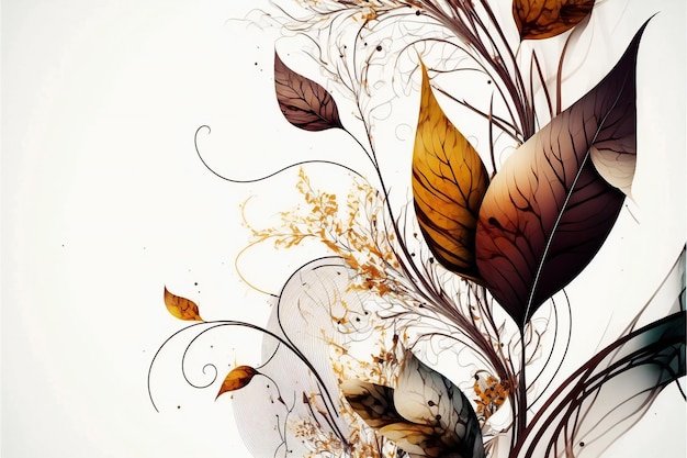 Autumn abstract background digital illustration painting artwork highly detailed pattern