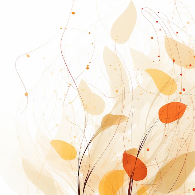 autumn abstract background with organic lines