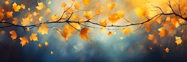 Autumn Abstract Panoramic Banner 99