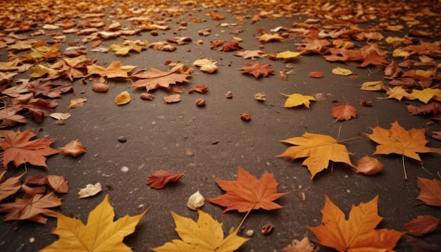 Autumn background with autumn leaves falling down