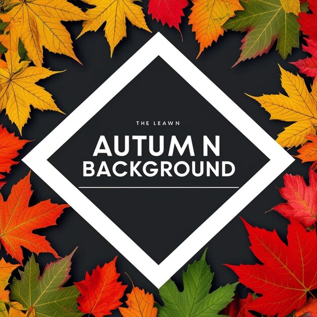 Autumn Background with Colorful Leaves