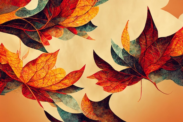 autumn background with leaves