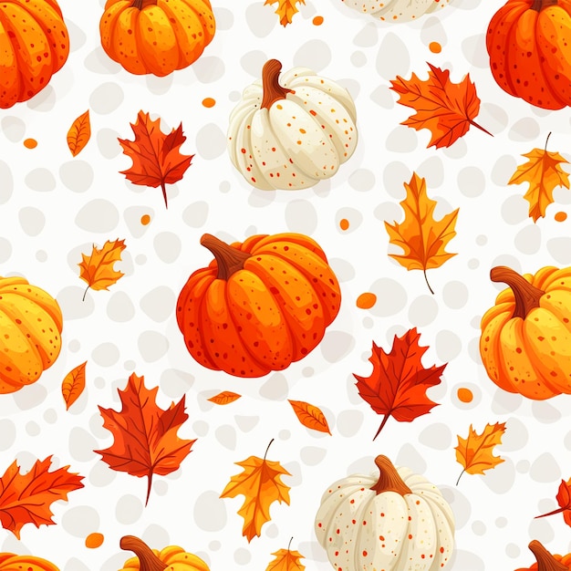 autumn background with a pumpkin autumn leaves and a white background