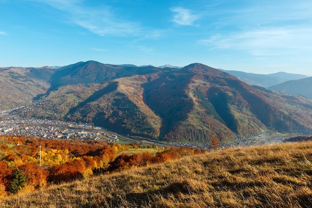 Autumn Carpathian mountain Rakhiv Ukraine