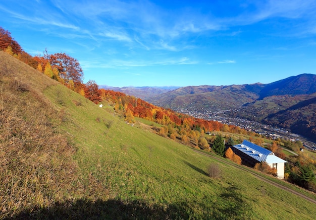 Autumn Carpathian mountain Rakhiv Ukraine