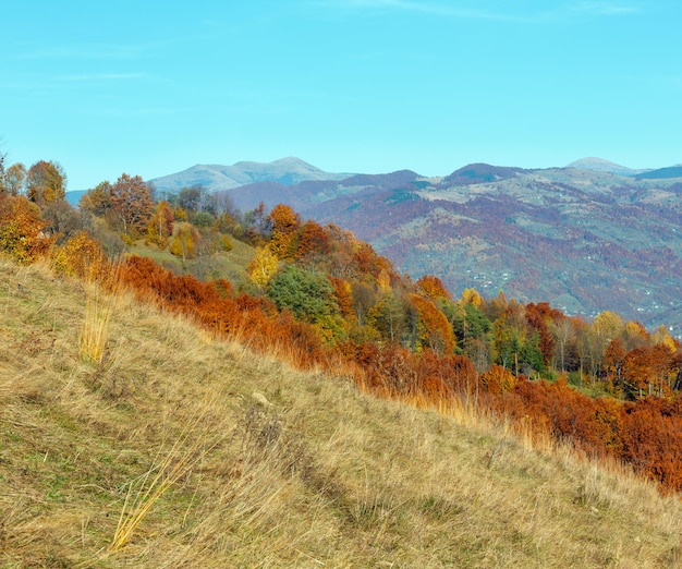 Autumn Carpathian mountain Ukraine