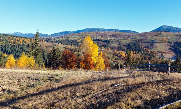 Autumn Carpathian village Ukraine