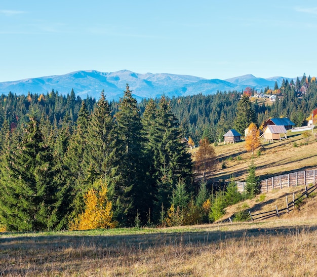 Autumn Carpathian village Ukraine