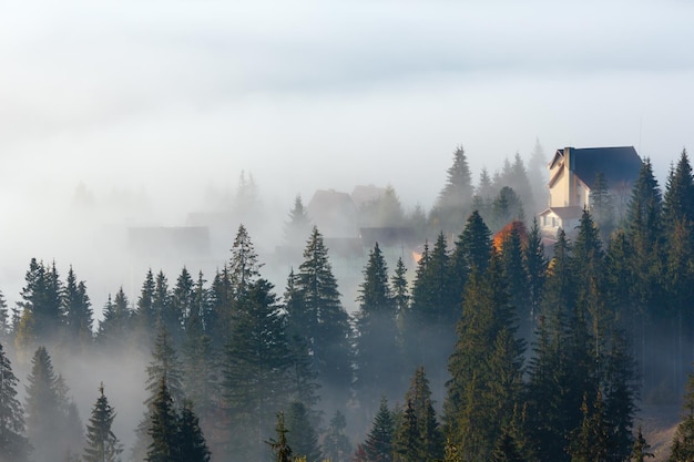 Autumn Carpathian village Ukraine