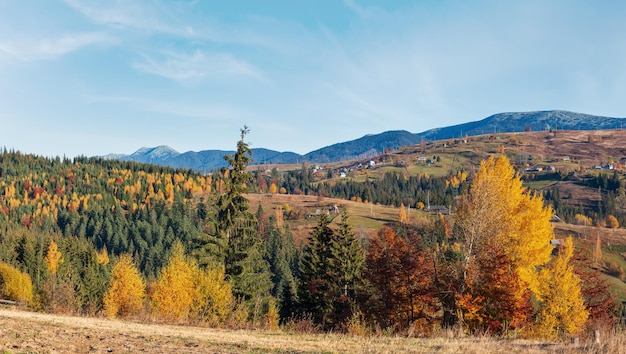 Autumn Carpathian village Ukraine