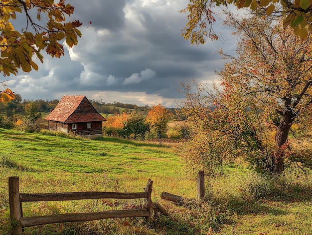 Photo autumn colors in the hungarian countryside