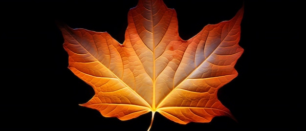 Autumn coloured fall leaf texture on transparent back