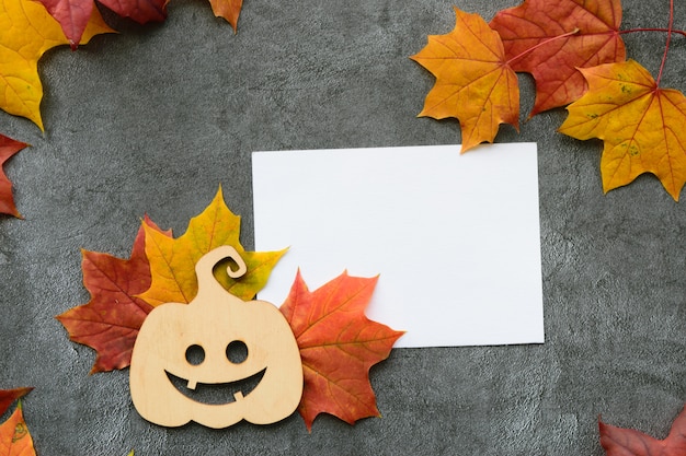 Autumn composition with dry leaves