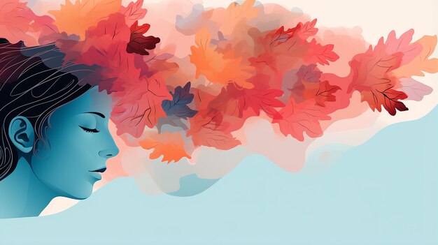 Autumn depression abstract vector