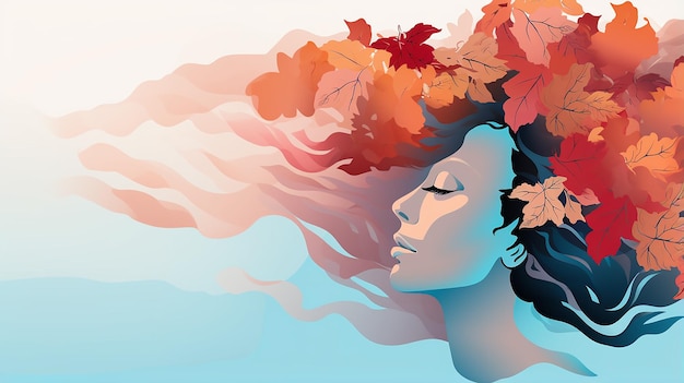 Autumn depression abstract vector