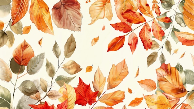 autumn design with leaves background