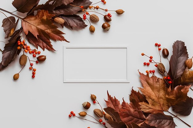 Autumn Elegance Minimalist Leaf Arrangement for thanksgiving