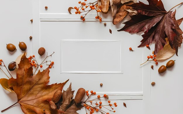 Autumn Elegance Minimalist Leaf Arrangement for thanksgiving