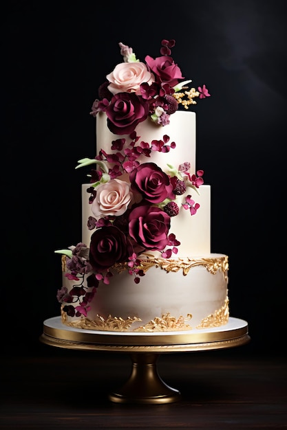 Autumn Elegance Wedding Cake in Seasonal Splendor