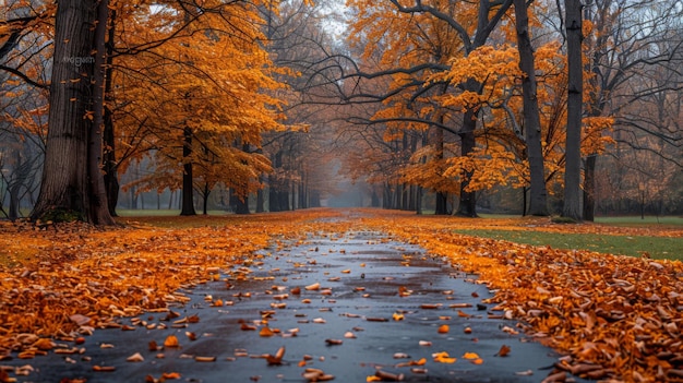 Photo autumn or fall landscape background