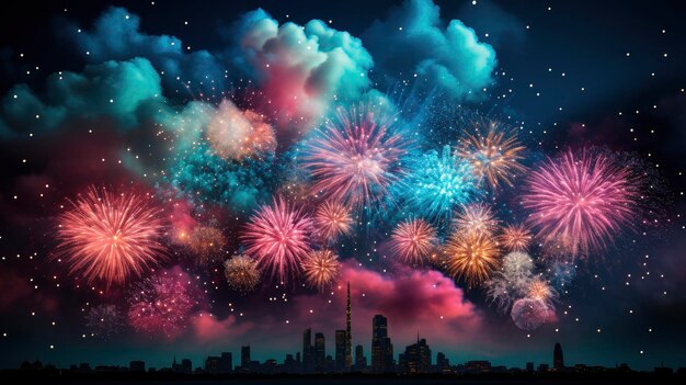 Autumn Fireworks Display Japan Background HD Illustrations