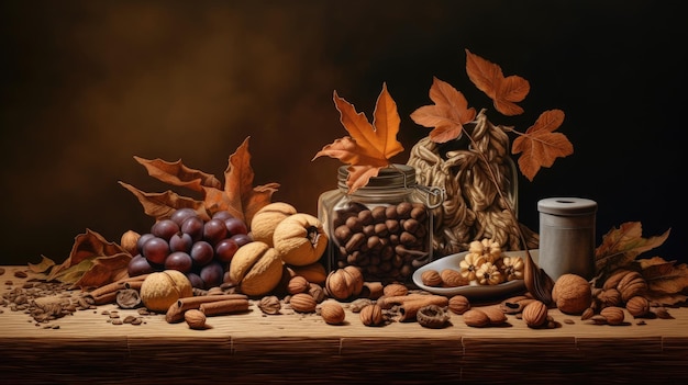 Autumn fruits clipart