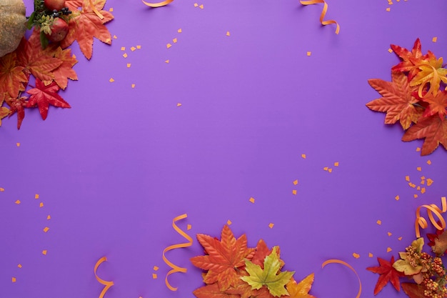 Autumn halloween decoration purple concept design Party