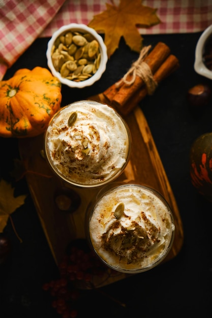 Autumn Hot spicy drink for Halloween or Thanksgiving