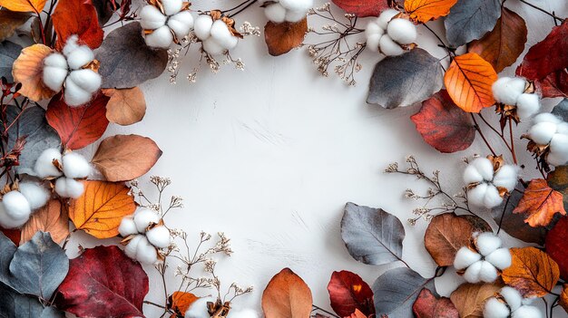 Autumn Inspired Frame With Natural Elements