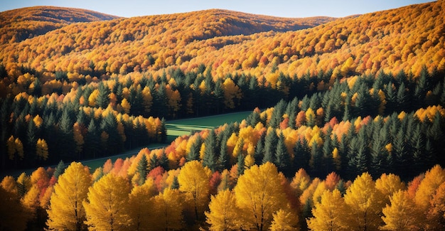 Autumn landscape mountains Generative AI