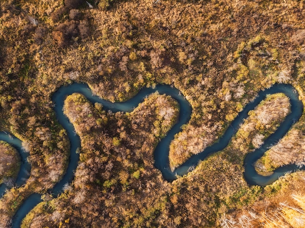 autumn landscape with river