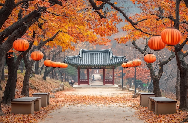 Photo autumn landscapes of south korea